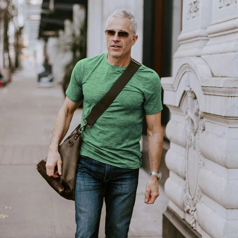100% Merino Wool TShirt Men Short Sleeve Shirts Sport Lightweight Base Layer Hiking Tshirt Soft Breathable Undershirt 241031
