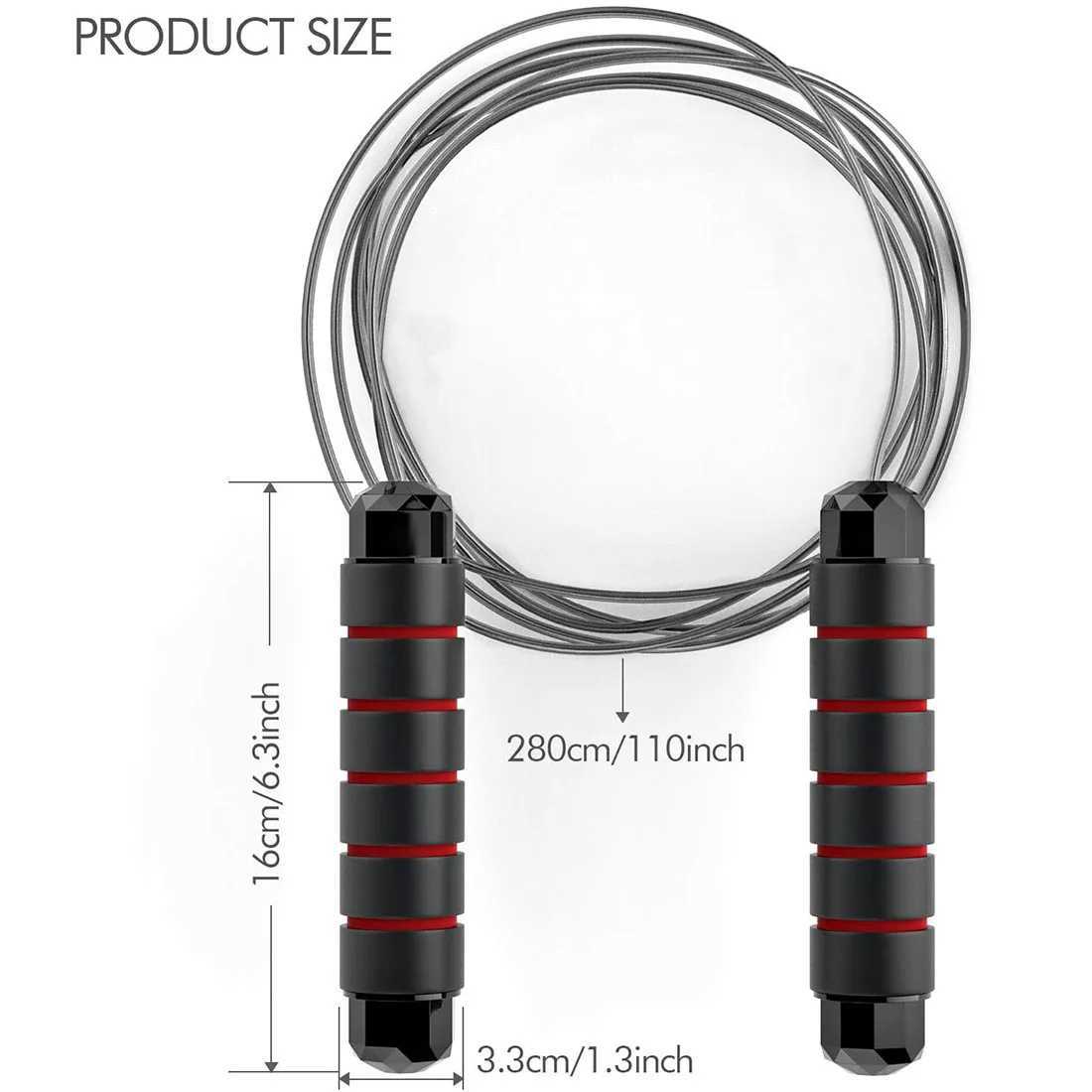 Jump rope speed weighing jump rope training equipment adjustable steel wire home fitness boxing equipmentW241101