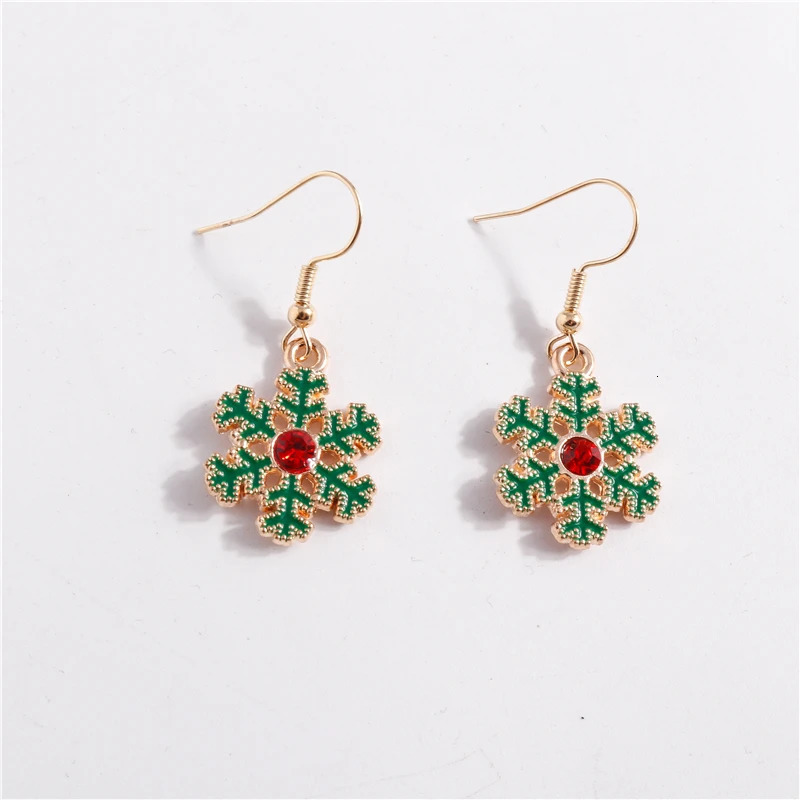 Christmas Tree Santa Claus Deer Bell Glove Snowflake Drop Earrings for Women Girls Party Holiday Year Jewelry Gifts 241031