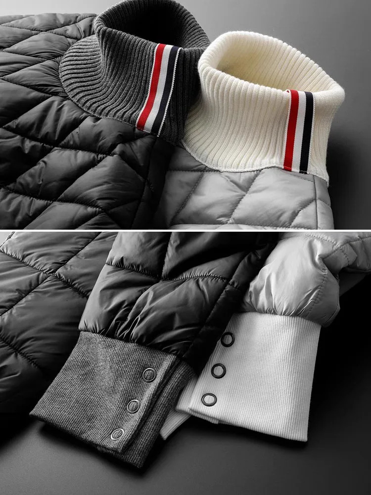 Winter Warm Cotton Padded 2 Pieces Set Turtleneck Thicken Tops Conjuntos Korean Casual High Waist Harem Pants Tracksuit 241031