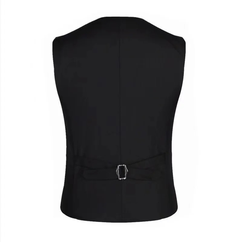 7XL High Quality Dress Vests For Men Slim Fit Mens Suit Vest Male Waistcoat Gilet Homme Casual Sleeveless Formal Business Jacket 241031