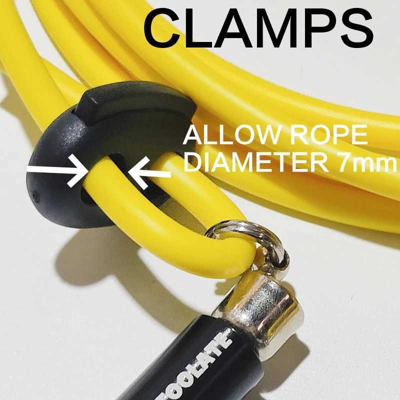 Unlimited 360 degree rotating ball bearing skipping rope handle accessories DIY support 6mm 4.5mm rope strapless sliding rope kitW241101