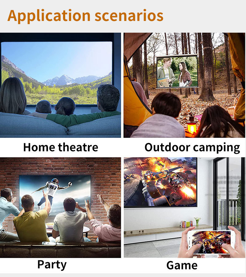 Projectors Portable Mini Projector for Cartoon Kids Gift Outdoor Movie Projector LED Video Projector for Home Theater Movie with HDTV USB Interfaces a