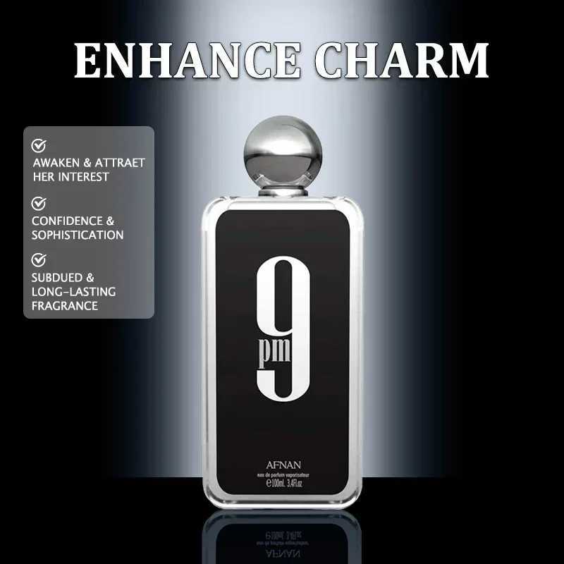 100ml/ 3.4oz 9PM 9AM Original Mens Perfume Afnan Light Fragrance Long Lasting Fragrance Womens Perfume Charming Charm GiftXJ241101