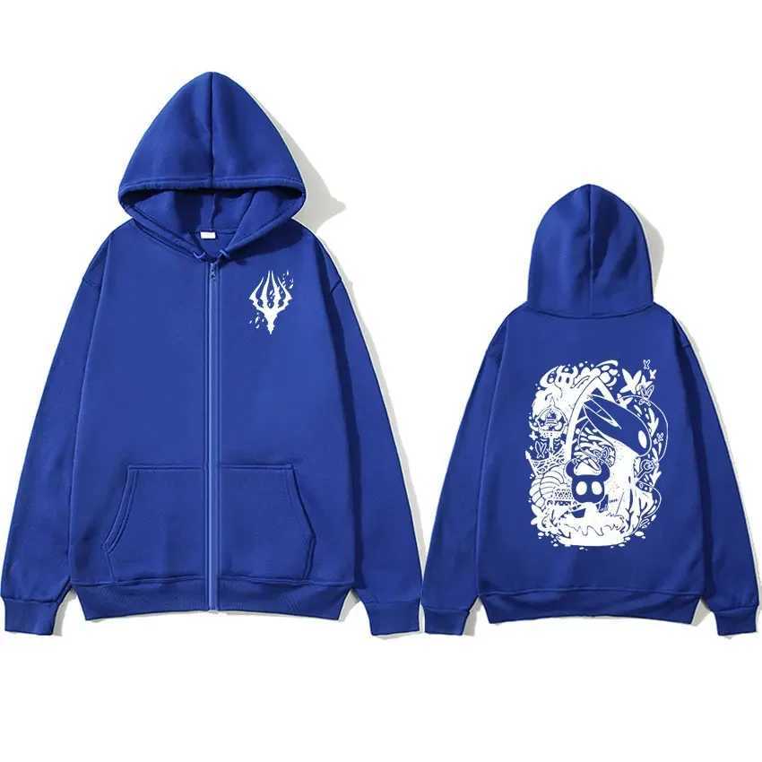 Hot Game Hollow Knight Graphic Zipper Hoodie Mens Retro Fashion Clothing Zipper Sportswear Casual Zipper Oversized Coat Hoodie X241031