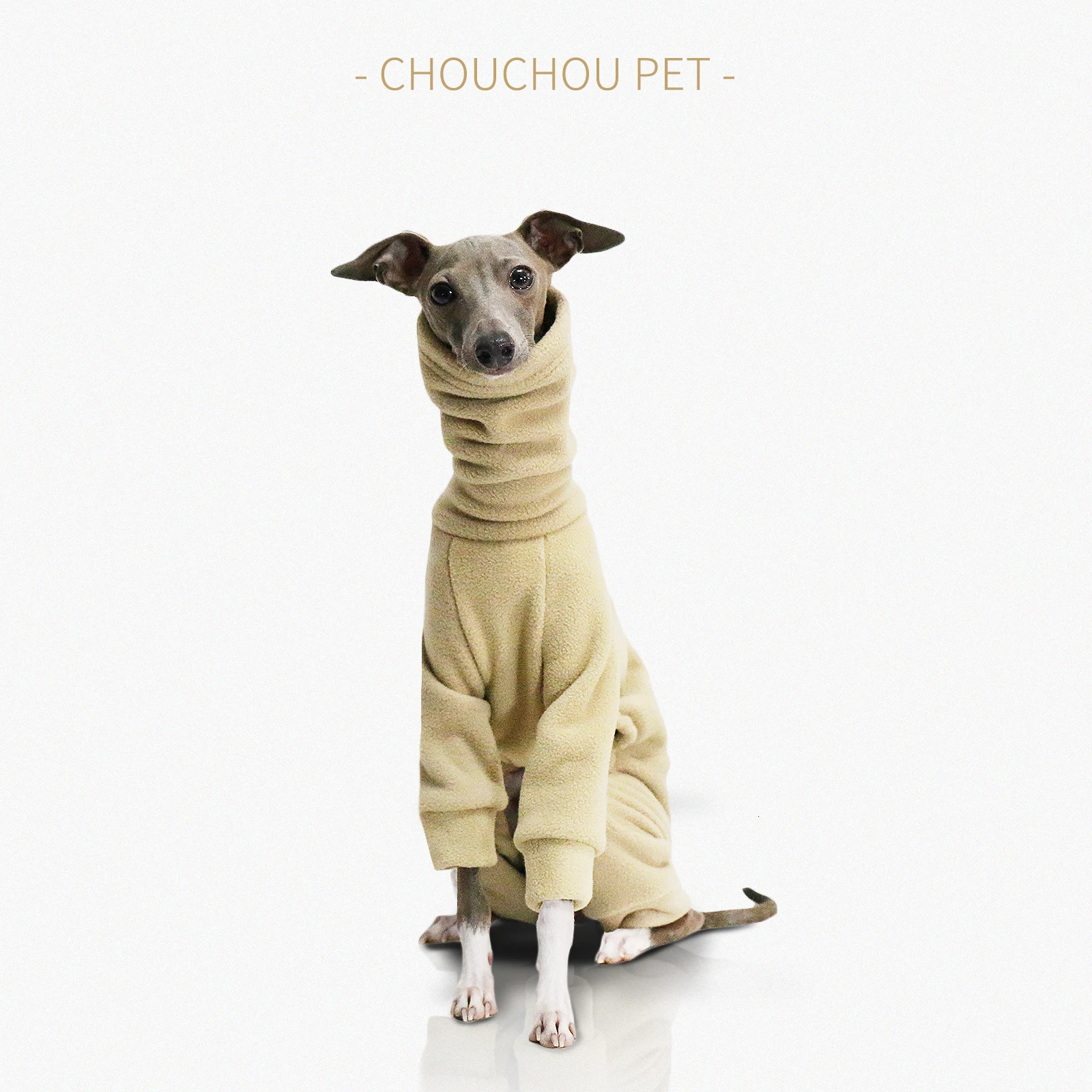 Winter Polar Fleece Turtleneck Pet Onesie Puppy Big Dog Clothes Warm Whippet 241028