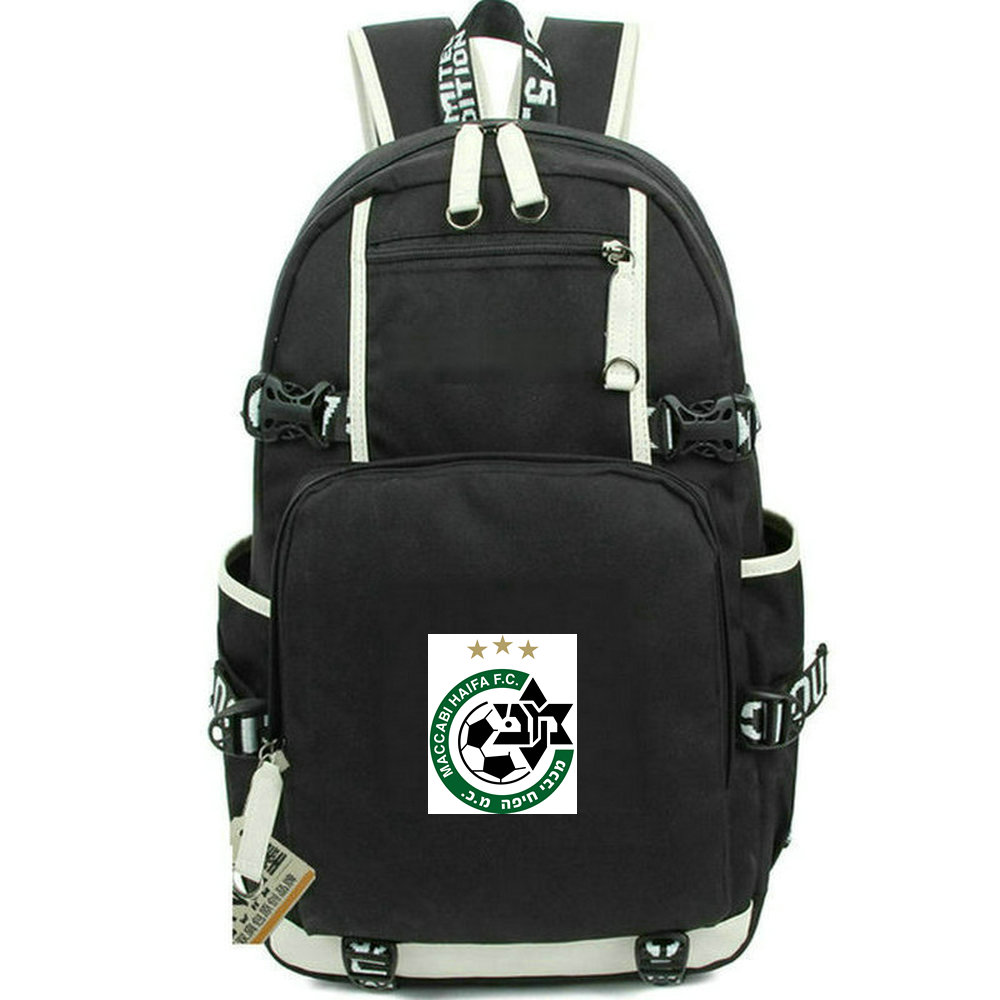 Maccabi Haifa FC backpack Kiryat Eliezer daypack Club school bag Sport Team Print schoolbag Computer day pack