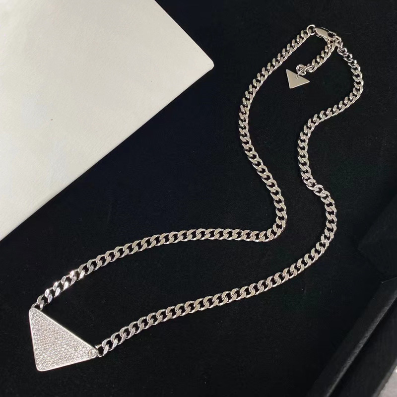 Designer necklace for men women necklaces designer jewelry triangle pendant classic unisex outdoor recreation travel party stainless steel fashion chain man gift