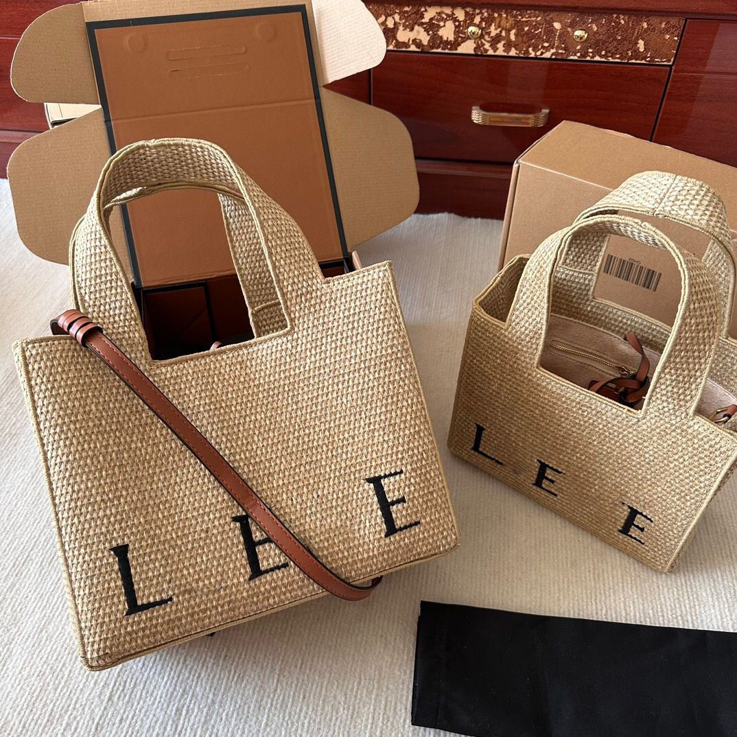 Bags Tote Beach bag Designer Woman fashion Handbags Straw Shoulder Bag Crossbody Bags Mini Font Tote Seaside Ladies Woven Bag