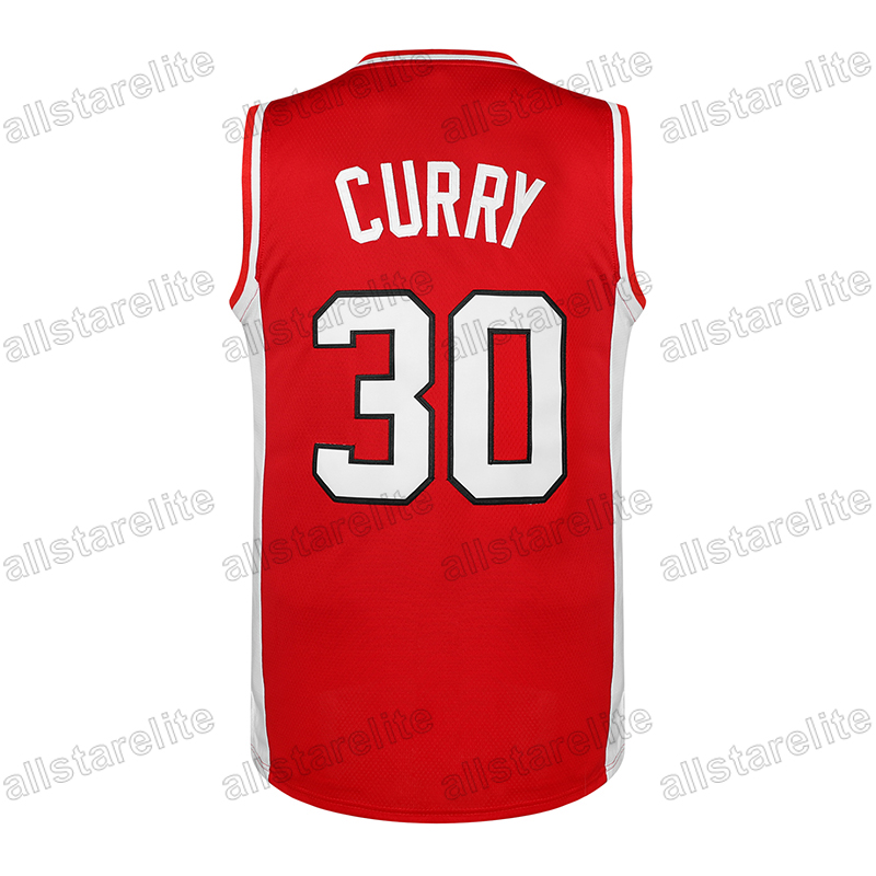 Davidson Number 30 Vintage Basketball Jersey Loose Fit 100% Polyester Sports with Embroidered Letters and Numbers Training Wear In Stock Red White