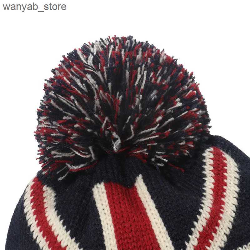 Wide Brim Hats Bucket Hats Winter Beanie Cuffed Knit Warm Hat for Men Women Youth Boys Girls American Flag Outdoor Ski Sports Hiking Caps L240910