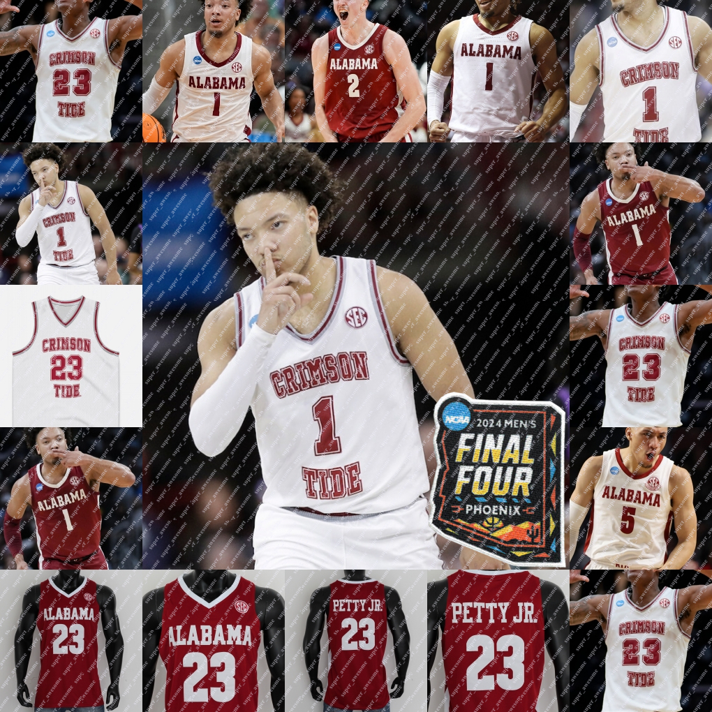 2024 Final Four Alabama Basketball Jersey Brandon Miller Mark Sears Grant Nelson Latrell Wrightsell Jr Aden Holloway Clifford Omoruyi Jarin Stevenson Sexton