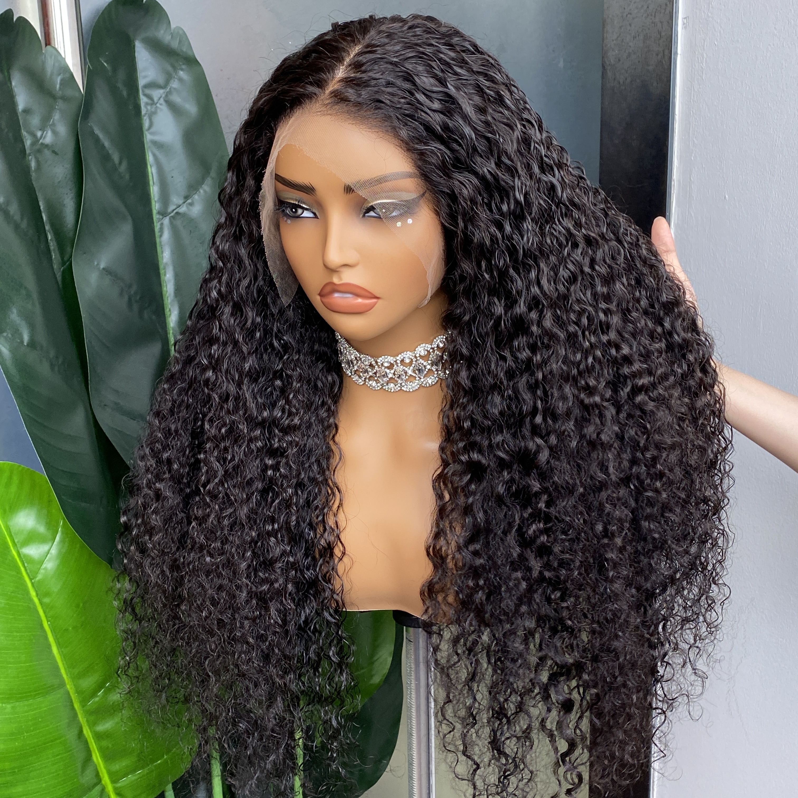 Grade 12A Burmese Curly 13x6 HD Transaprent Lace Frontal Wig 100% Raw Remy Virgin Human Hair 24 Inch Brazilian Indian Thick Hair