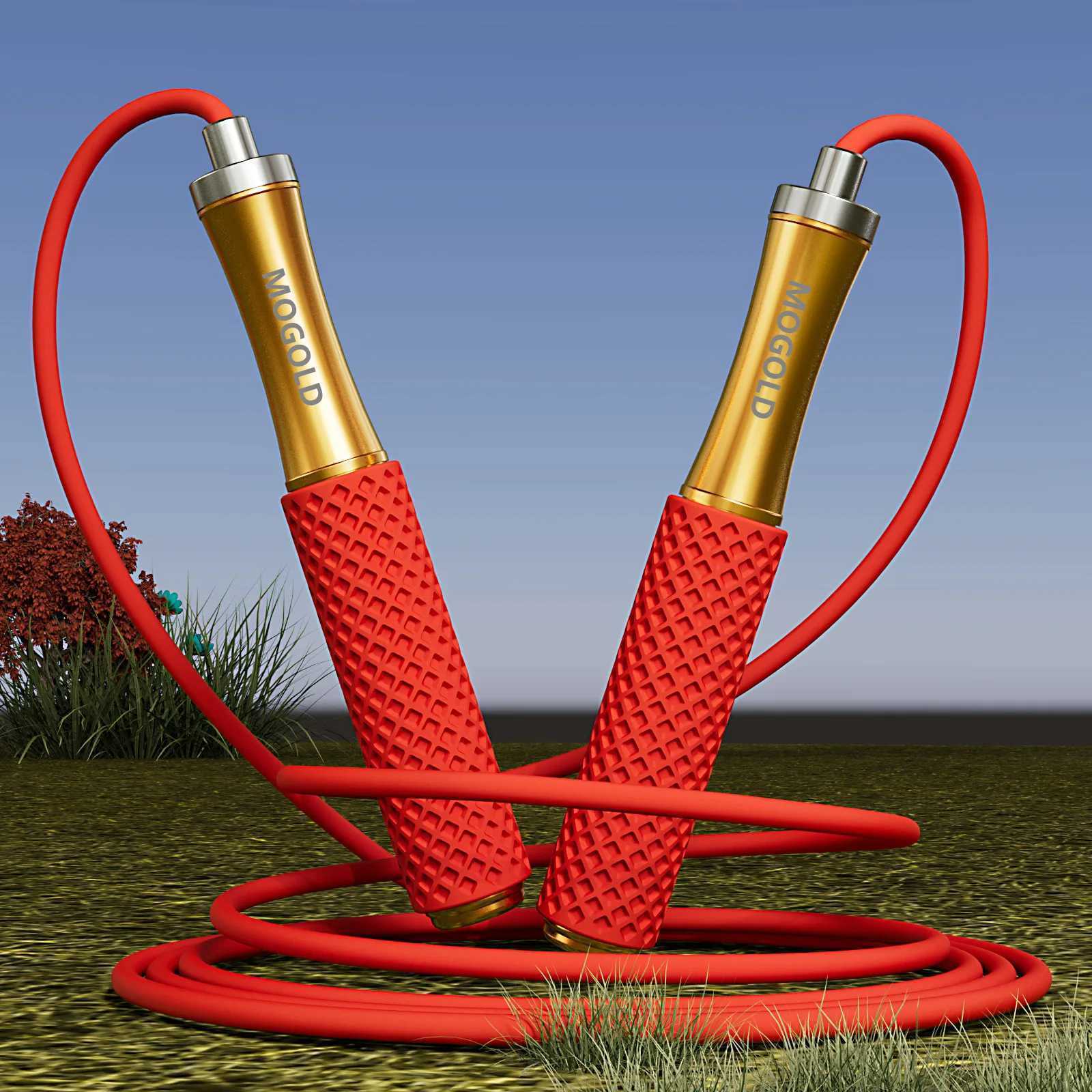 Childrens bearing jump rope aluminum alloy hand smooth rotation adjustable suitable for speed aerobic exercise FitnW241101