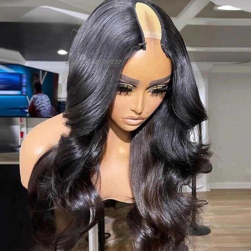 20inch U Part Human Hair Wig Body Wave Brazilian Virgin For Black Women