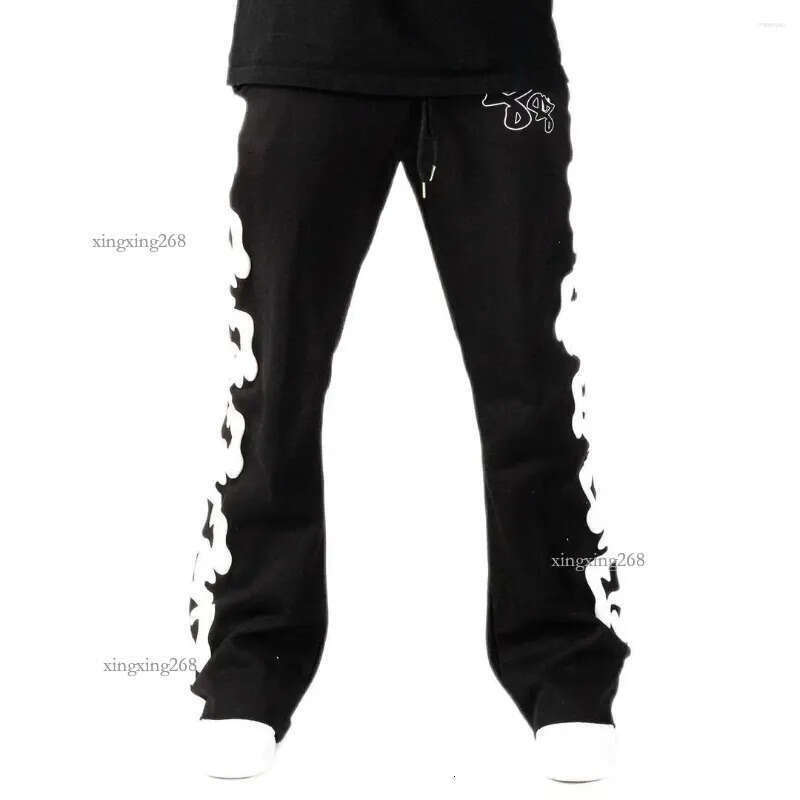 Men's Pants American Harajuku Retro Hand-painted Foam Sweatpants 2024 And Women's Casual Street Fashion Sports Y2k Man