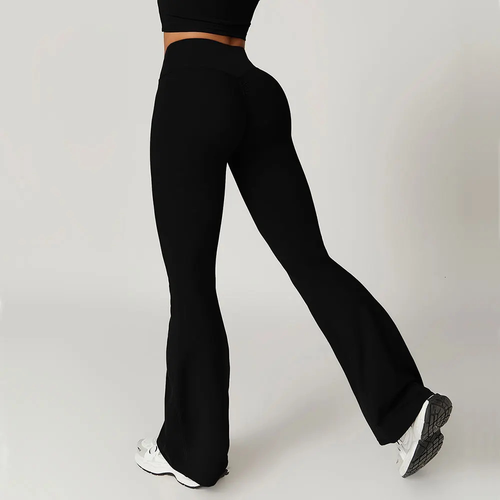 Flare Leggings Yoga Pants Women Bell-bottoms Yoga Tights High Waist Fitness Pants Stretch Gym Workout Sports Push Up Leggings 241031