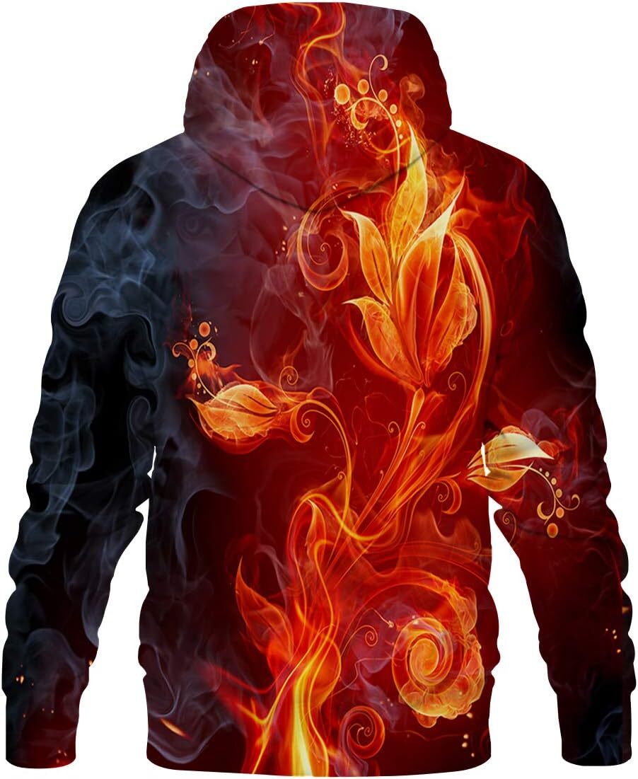 Hoodie for Mens Womens Graphic Hoodies for Men Women Unisex Novelty Sweatshirts Cool 3D Printed Pullover Hoody Hoodie with Pocket Graphic Trendy Warmt