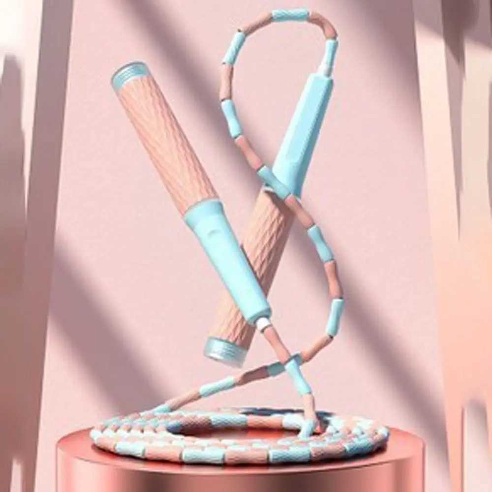 Adjustable jumping rope portable soft bead flexible and durable gym ski rope mens fitness giant training ropeW241101