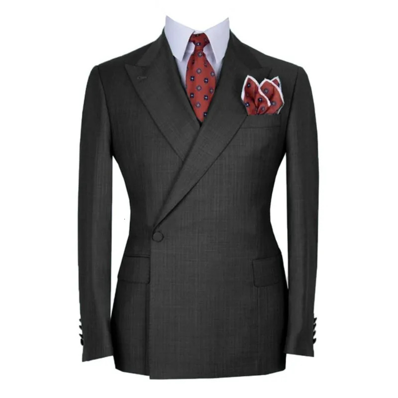 Only Jacket 1 PCS Double Breasted Men Suits Costume Homme One Button Wedding Prom Groom Tuxedo Terno Masculino Slim Fit Blazer 241024