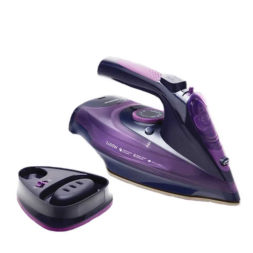 Cordless steam iron handheld 5-speed adjustable iron hine portable ceramic bottle board 2400W fabric steam machine self-cleaning Y241101