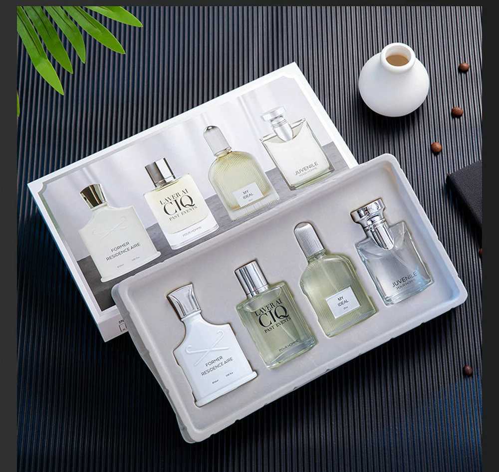 Men Perfume Gift Box 100ml Four Piece Set Lasting Fragrance Body Spray Plant Floral Scent Pheromone Cologne Perfumes MasculinosXJ250109