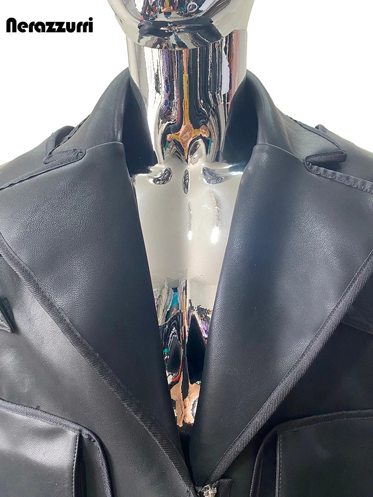 Obsidian Spring Autumn Cool Emojis Hard Short Black Pu Leather Jacket Mens Jacket with 3D Pocket Zipper 241031