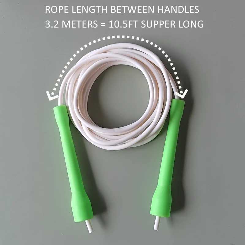10.5ft 3.2m hand rope strength cc 5.3mm PVC rope core wire 105G jump rope suitable for 80A hard jump ropeW241101