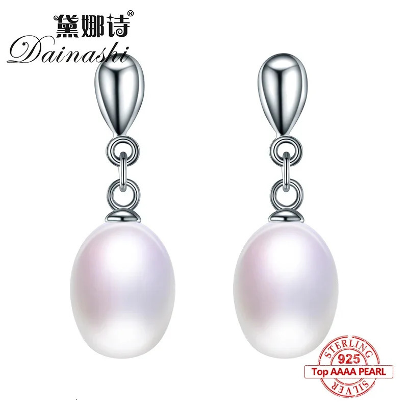 Dainashi 925 sterling silver natural freshwater pearl exquisite jewelry suitable for womens elegant earrings necklaces and bracelet sets 241031