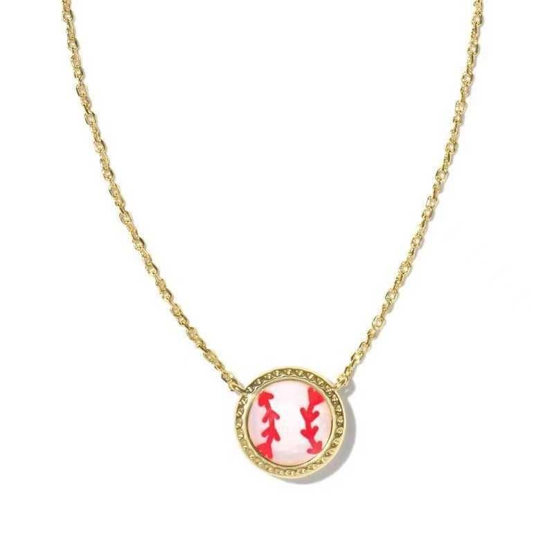 Pendant Necklaces Designer S Scotts Neclace Jewelry Chain Necklace Female Football Basketball Baseball Ks Resin Round Coin Drop Delive Ot8X9
