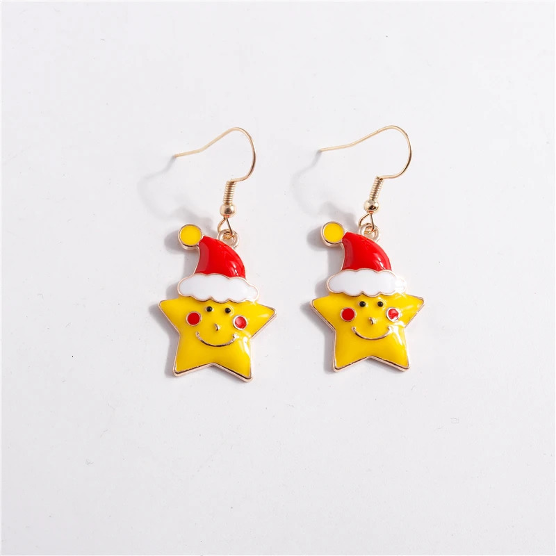 Christmas Tree Santa Claus Deer Bell Glove Snowflake Drop Earrings for Women Girls Party Holiday Year Jewelry Gifts 241031