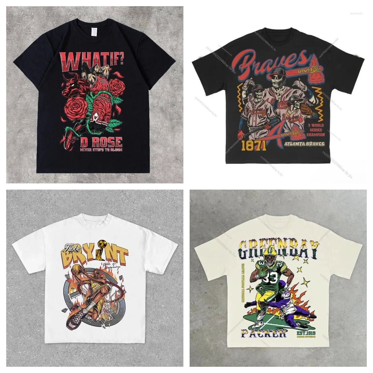 T-shirt homme designer style américain Hiphop imprimé oversize gothique casual Harajuku streetwear haut gothique