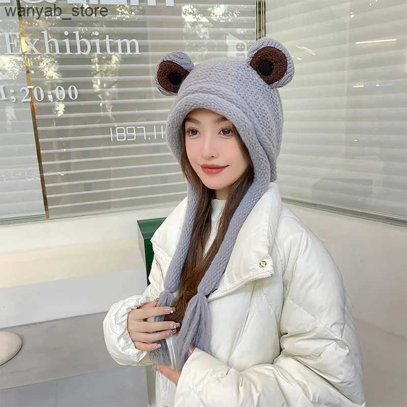 Wide Brim Hats Bucket Hats New Frog Hat Beanies Knitted Winter Hat Solid Hip-hop Skullies Knitted Hat Cap Costume Accessory Gifts Warm Winter Bonnet G