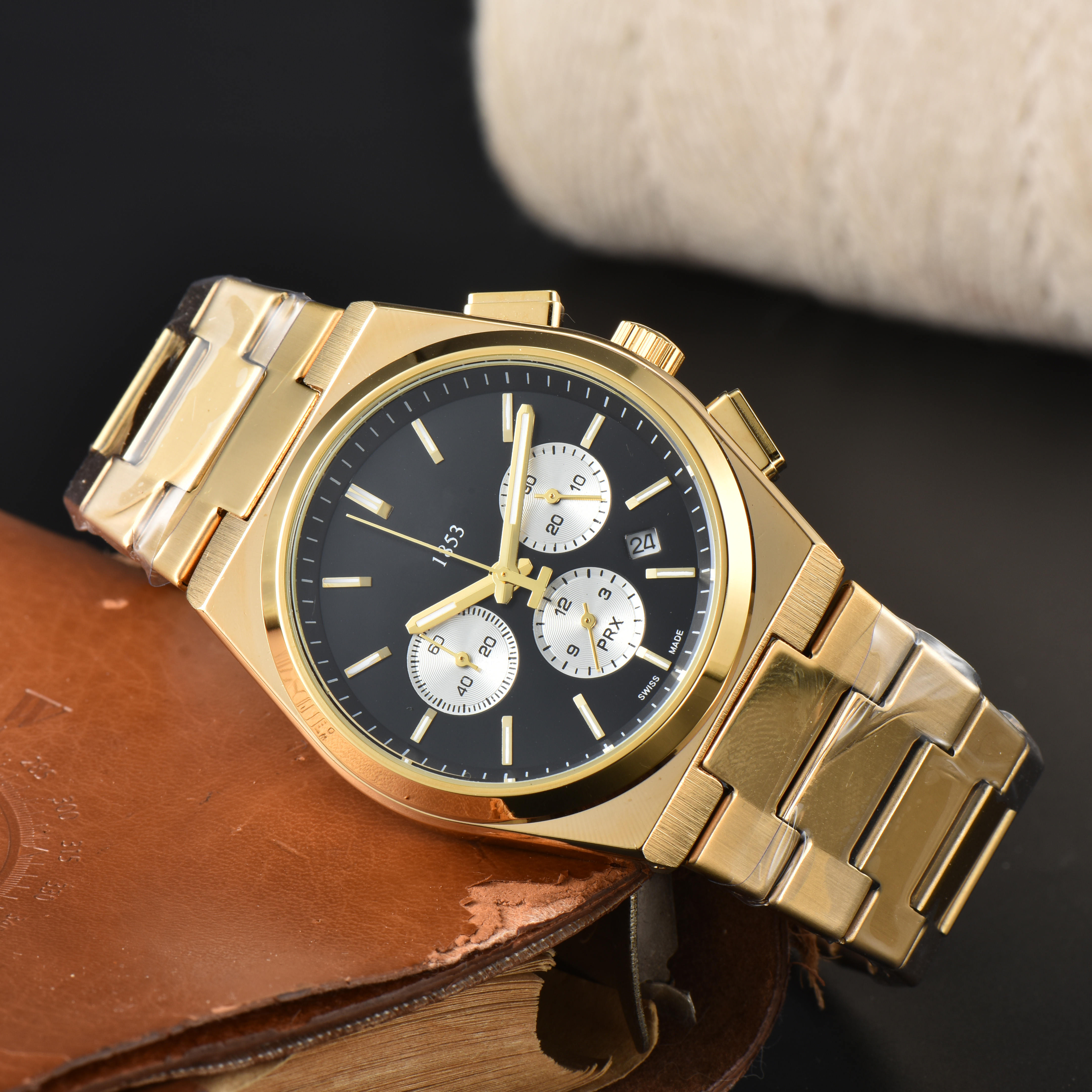 Top Mens women PRX 1853 watch designer luxury quartz movement watches high qualit rose gold size 42MM stainless steel strap sapphire Orologio Wristwatches