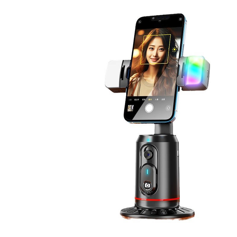 Q02 Face tracking automatic AI follow PTZ live intelligent follow fill light Bluetooth stabilizer pan tilt