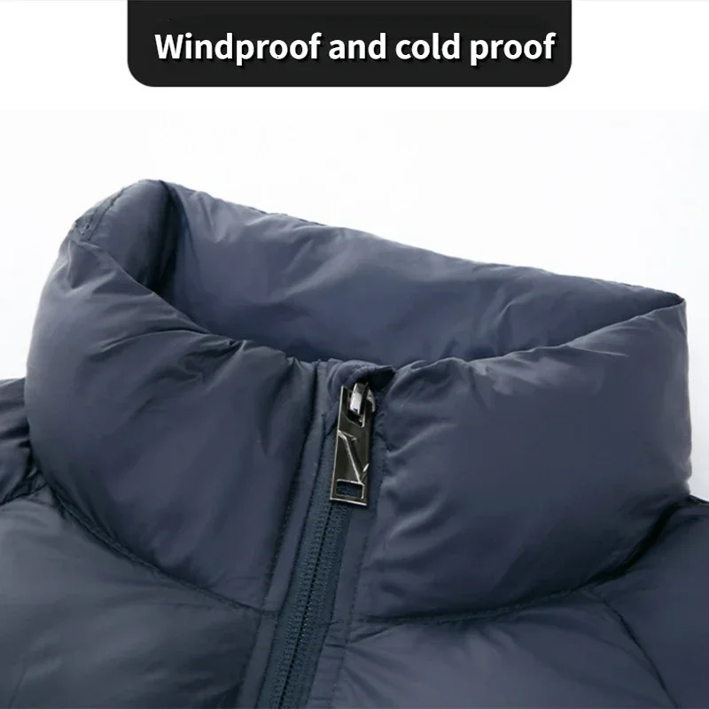 Light Mens Winter Jacket Business Fashion Waterproof Warm Down Casual Thickened Lightweight Short Coat 241024