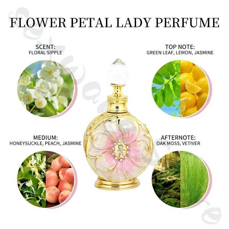 Dubai essential oil perfume Arabian style long-lasting fragrance reing petal fragrance mens and womens body deodorantXJ241101