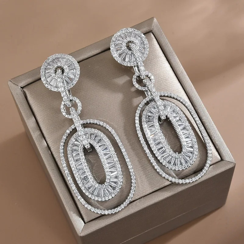 Original Fashion Earrings Fashion Oval Pendant Earrings Bohemian Women Sexy Girls Party Daily Jewelry 241031