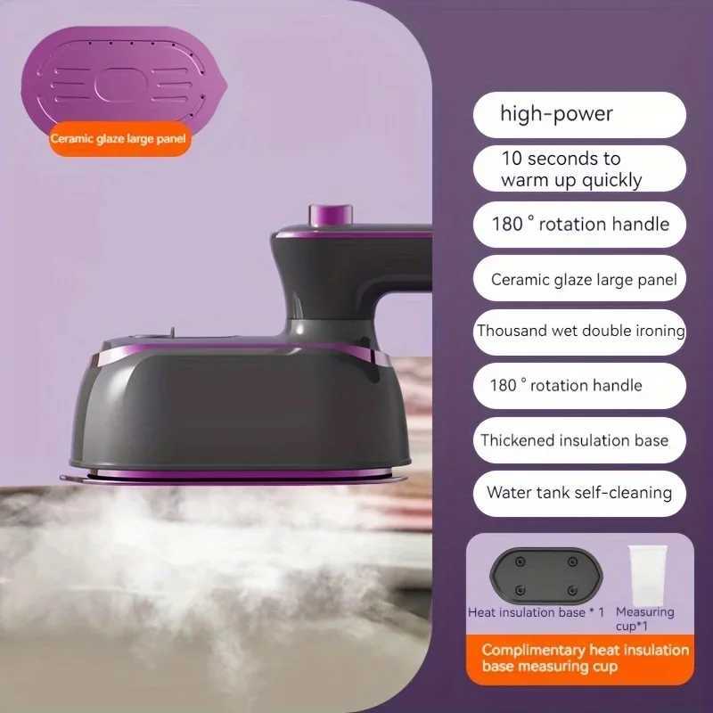 1 piece of steam iron handheld iron suitable for portable mini steam iron clothes handheld steam iron supports drying Y241101