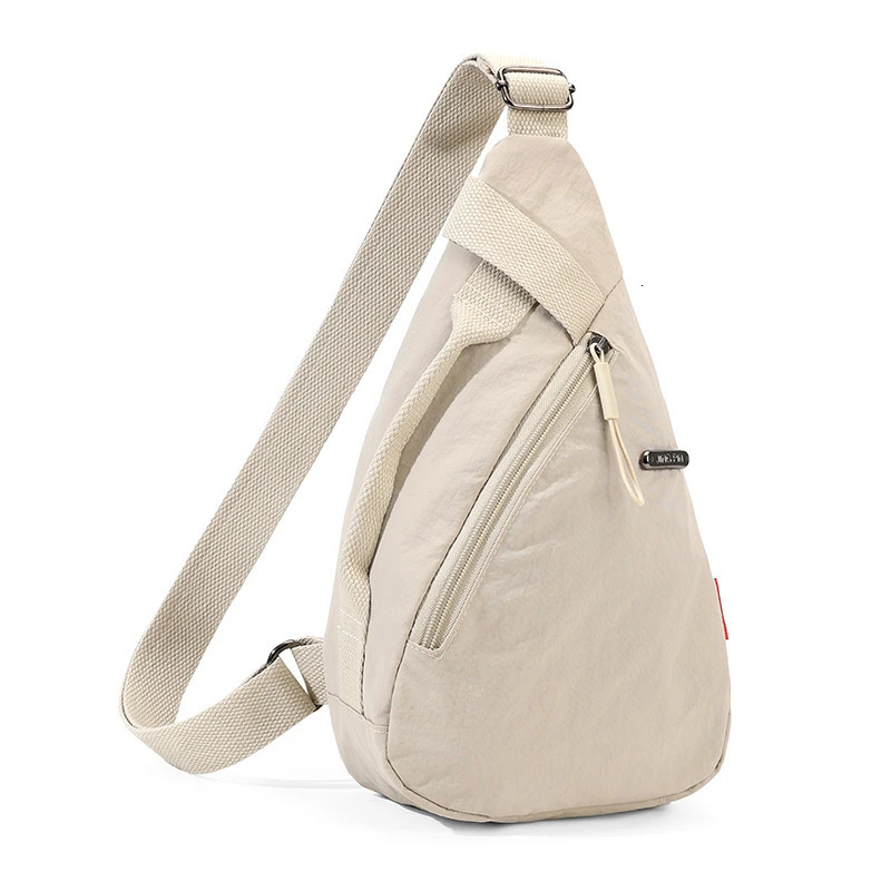 Nylon zipper selling waist bag solid color casual luggage soft neutral style cross body bag 241031