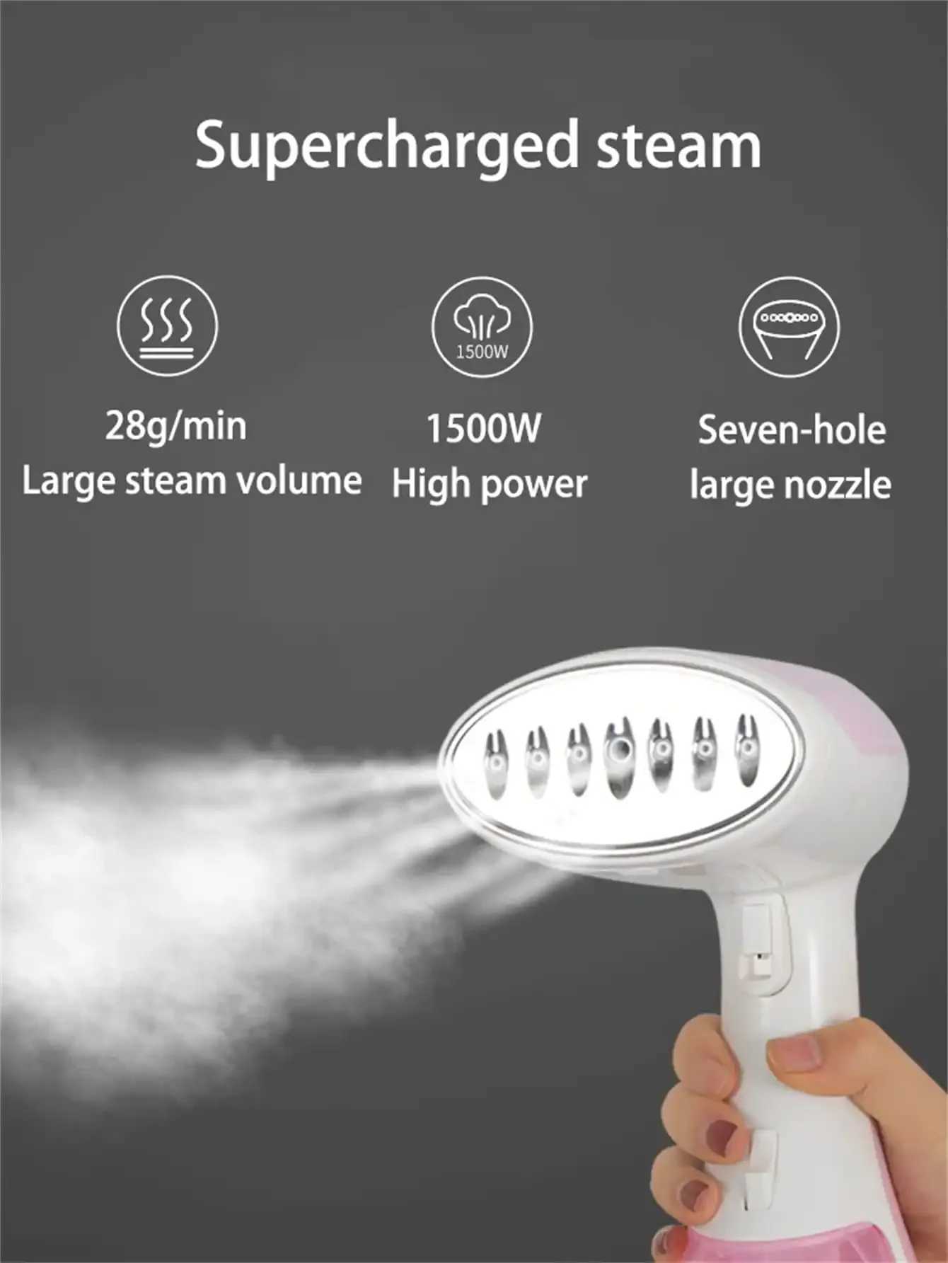 1500W clothing steam iron portable steam cleaner 300ML He electric suspension mite removal hand steam clothing Y241101