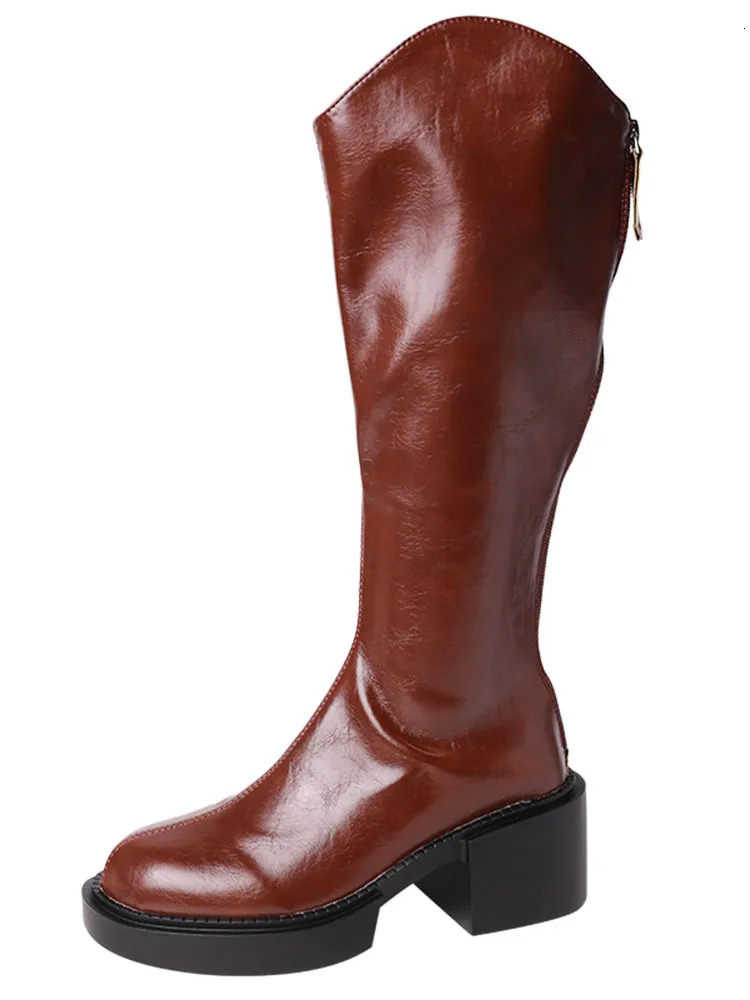 Women Boots Over Knee White Shoes Zipper Round Toe Boots-Women Clogs Platform Designer Over-the-Knee High Heel 2021 Autum 241106