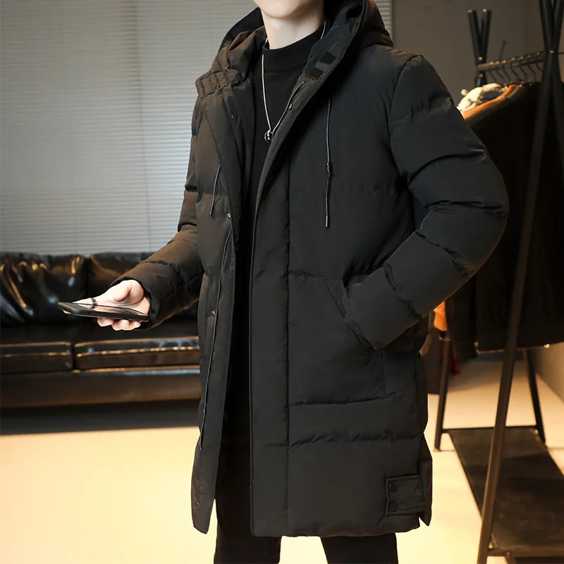 Winter Mens Long Parka Warm Jacket Fleece Liner Hooded Windbreaker Coat Thick Cotton Padded Thermal Parkas Plus SIze 8XL 241029