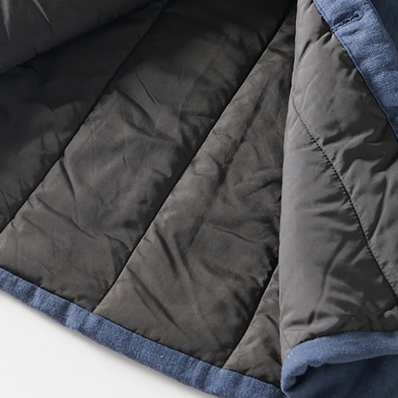 Winter Chinese Style Buckle Men Hooded Warm Cotton Padded Jacket Casual Versatile Loose Wadded Outwear Coat Male Clothing 241029