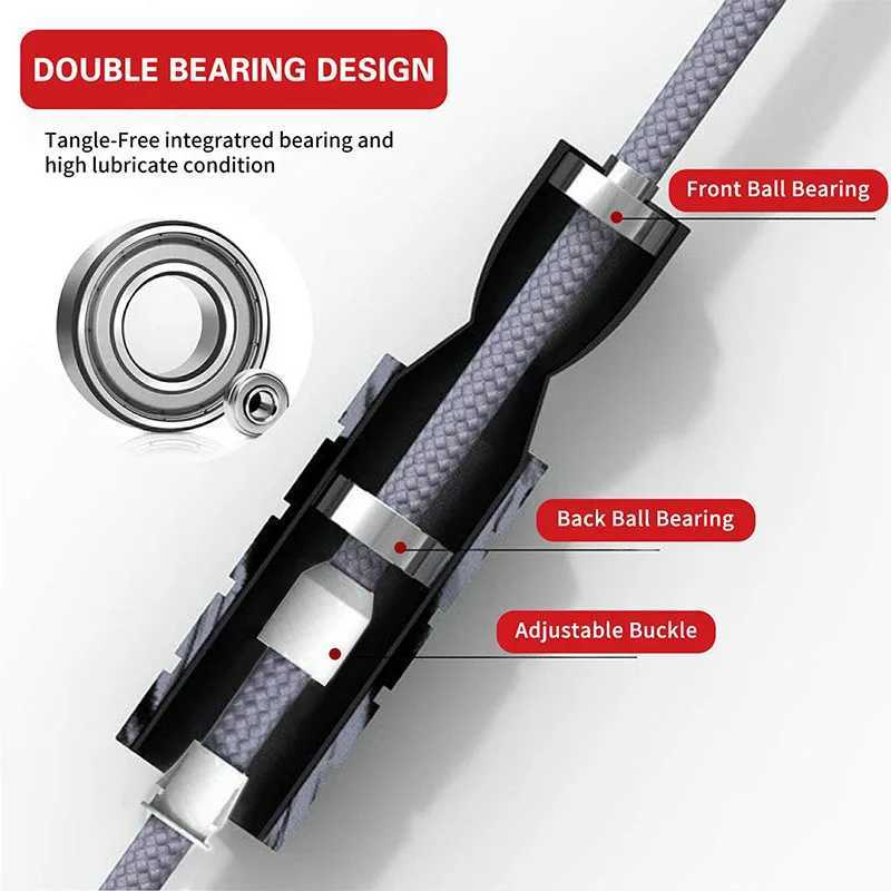 Ultralight racing rope anti slip high-strength wear-resistant nylon high-speed bearing steel wire rope sports belt PVC TPU giant ropeW241101