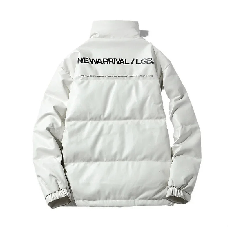 High quality mens winter leather down jacket mens casual loose down jacket outdoor thick warm windproof jacket 4XL 241031