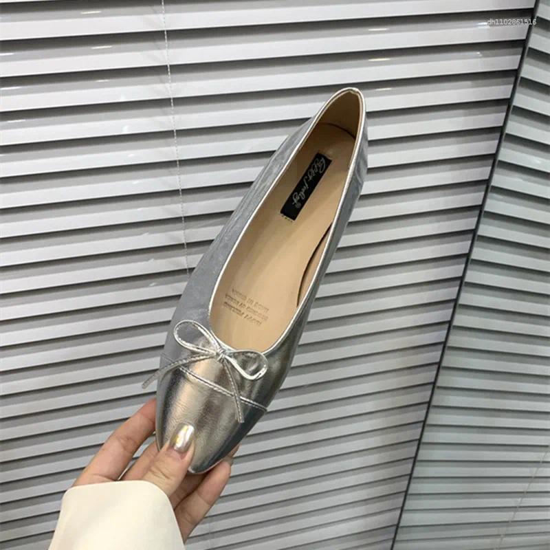 Bailamos Casual Shoes Women Brand Flats Fashion Ballet Bow Pregnant Women's Loafers Dress Mujer 's