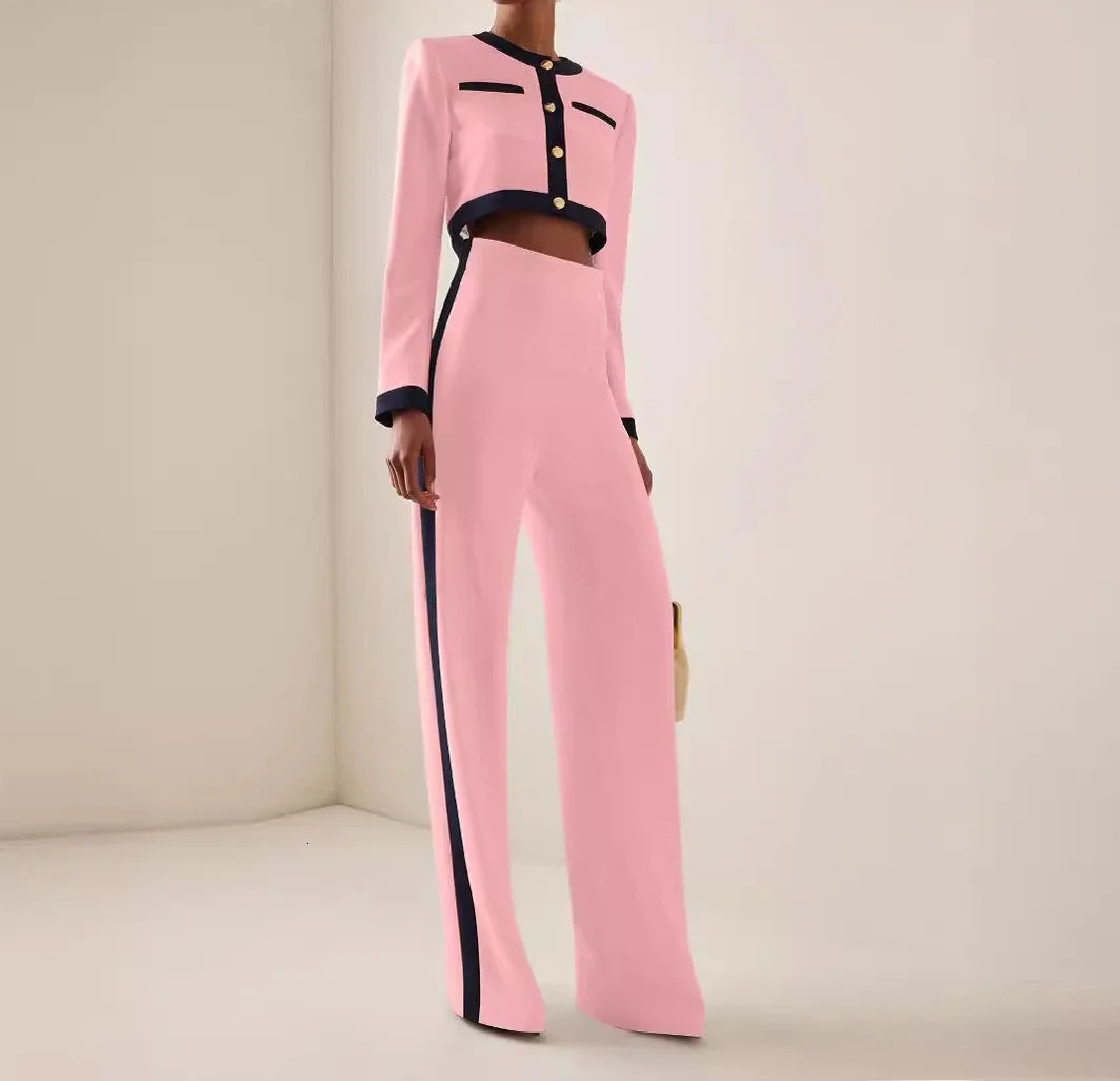 Womens pants and Coats set style professional long sleeved top elegant mens clothing autumn 241031