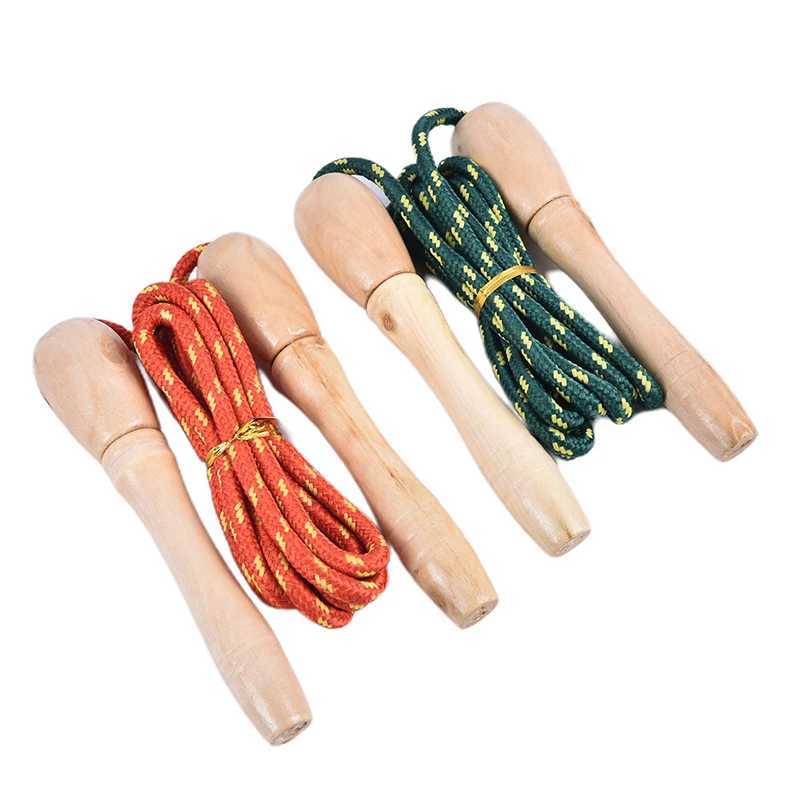 Wooden hand skipping rope exercise for body building is suitable for adult and child wooden hand skipping rope trainingW241101