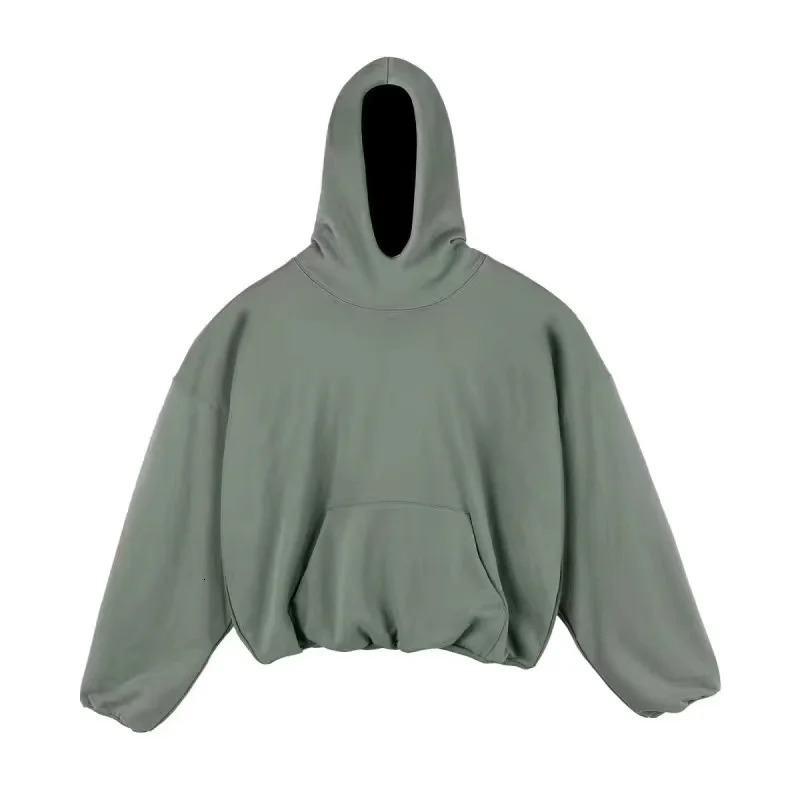 Mens ner Oversized Hip Hop Hoodies Loose Fit Hooded Sweatshirt For Male Baggy Solid Color Pullover Hoody Tops 241031